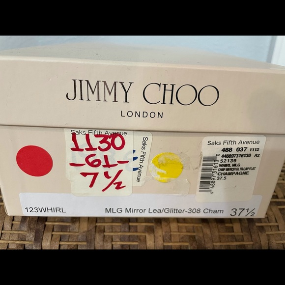 Jimmy Choo Gold glitter WHIRL flats - Picture 5 of 6